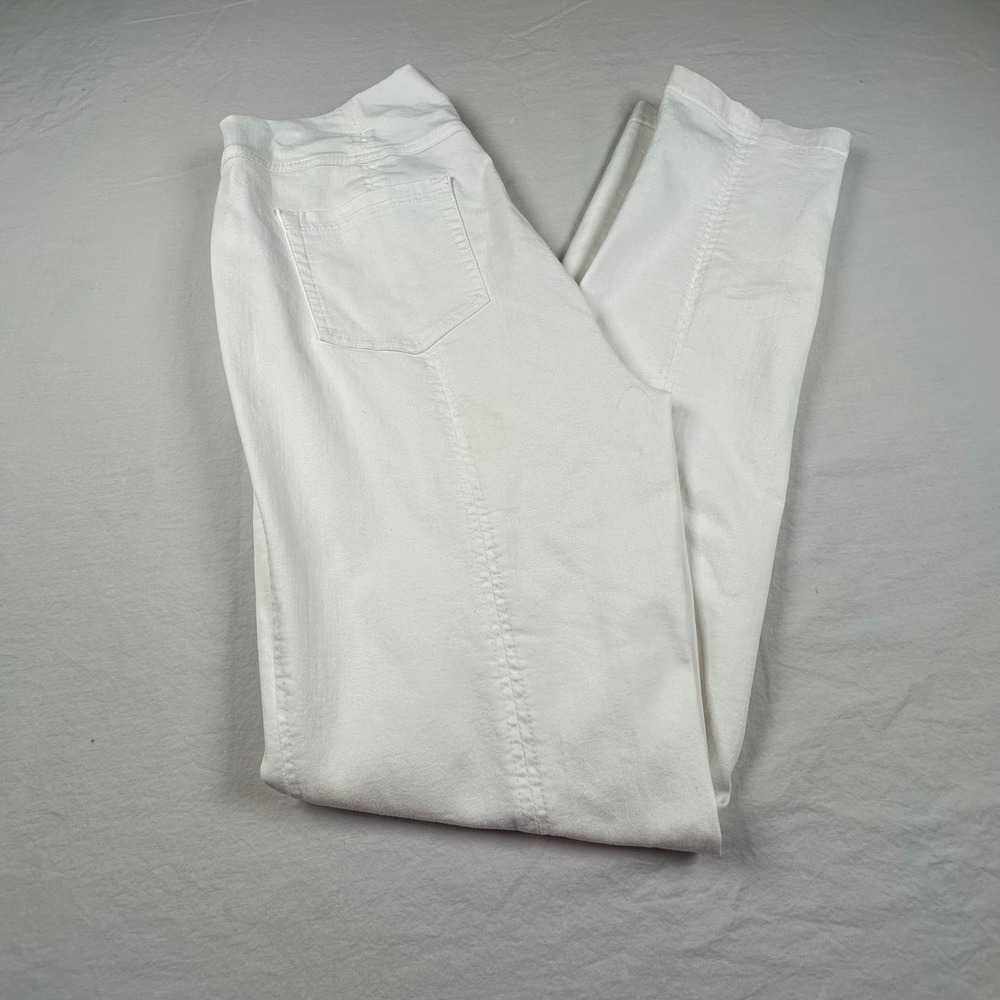Robell Jeans Modell Bella White Pull On Slim Leg Pants Women's Size 6 US 36 EU